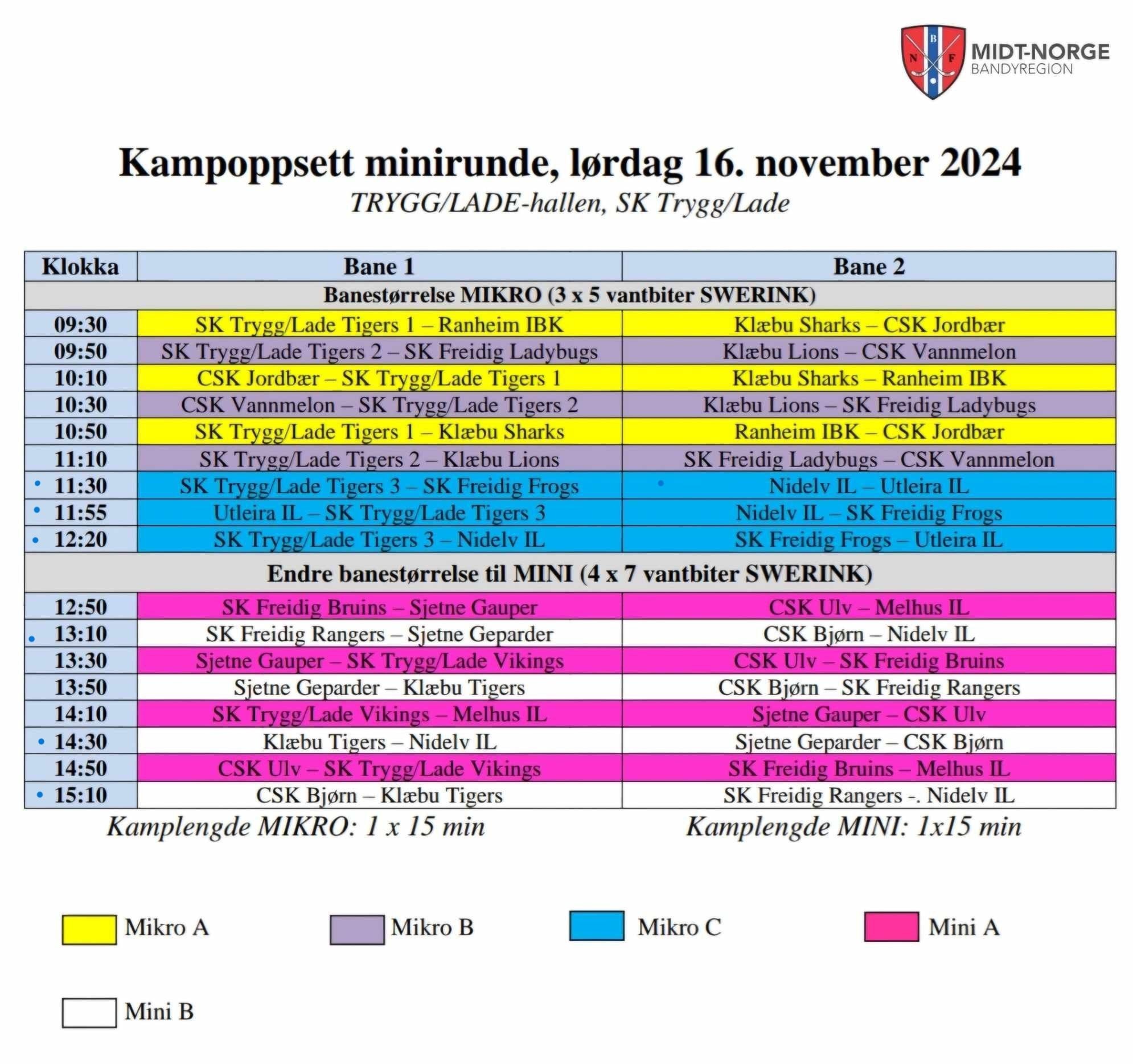 Minirunde lørdag 16.november